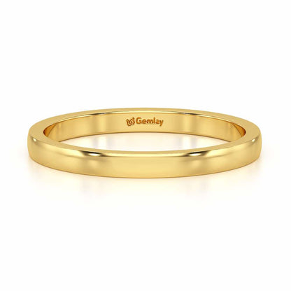 Serene Spark Stackable Silver Ring - Yellow Gold - Image 5