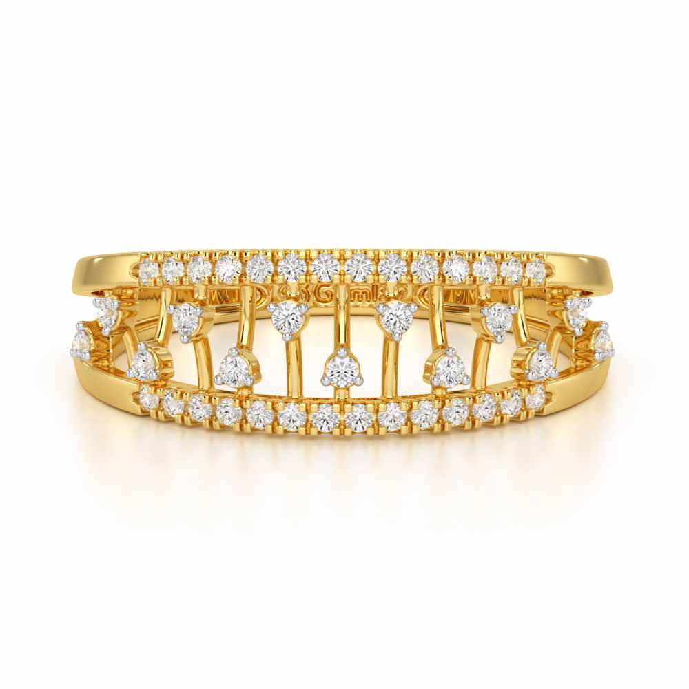 Glowy Serina Silver Ring - Yellow Gold - Image 5