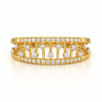 Glowy Serina Silver Ring - Yellow Gold - Image 5