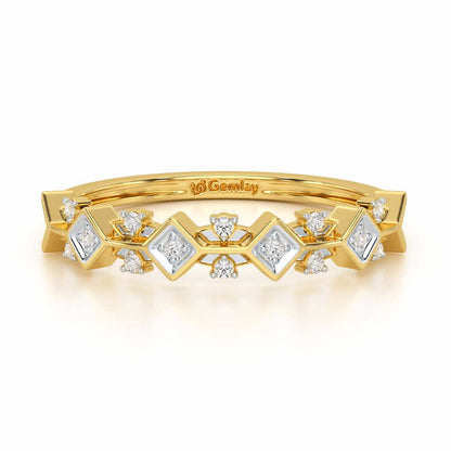 Embellished Charm Silver Ring - Yellow Gold - Image 5