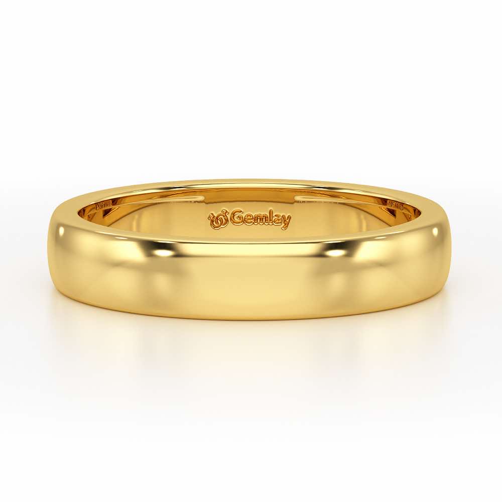 Preston Simple Band For Men - Yellow Gold - Image 5
