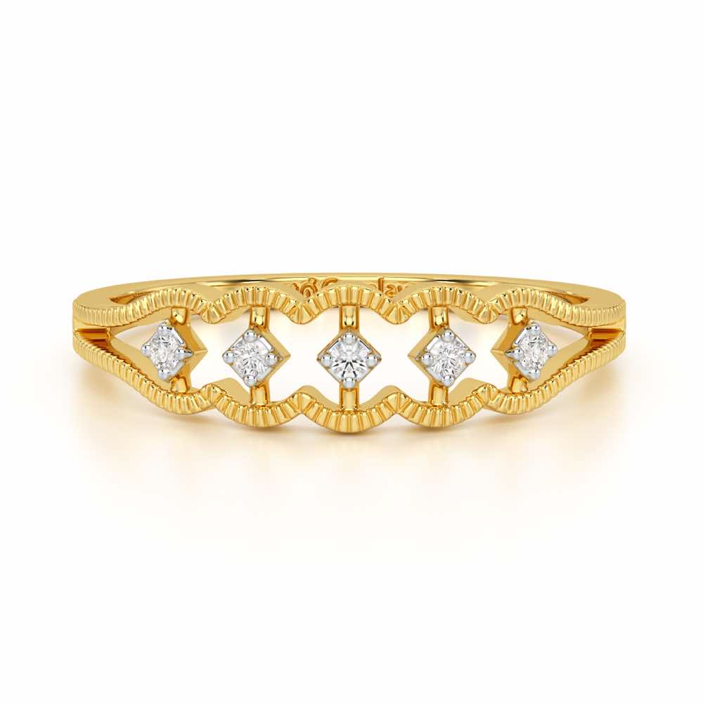 Glow Dance Silver Ring - Yellow Gold - Image 5