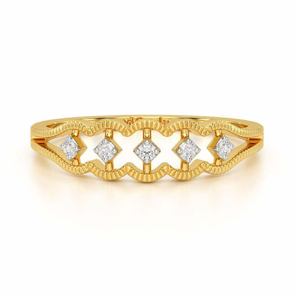 Glow Dance Silver Ring - Yellow Gold - Image 5