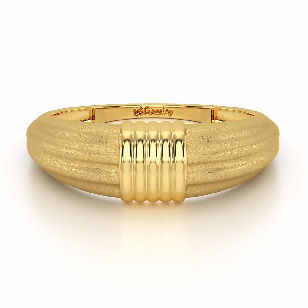 Jasmine Silver Ring - Yellow Gold - Image 5