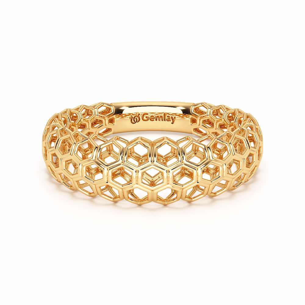 Mila Silver Ring - Yellow Gold - Image 5