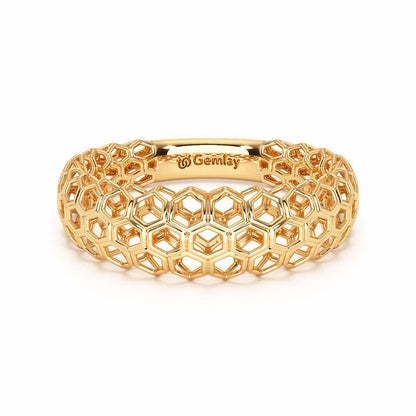 Mila Silver Ring - Yellow Gold - Image 5