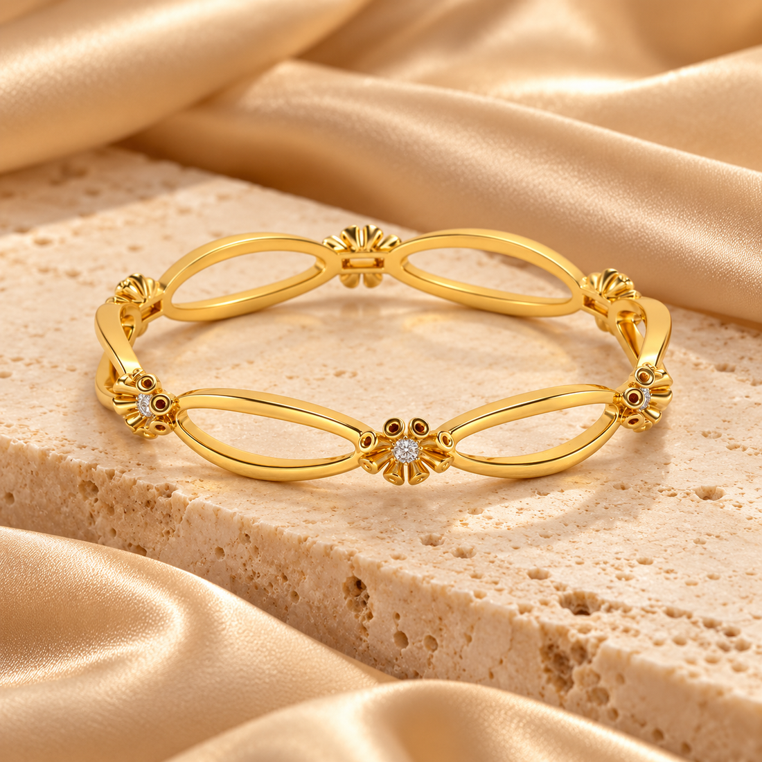 Literal Shine Silver Bangles