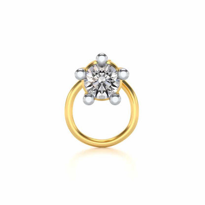 Yin Silver Nosepin - Yellow Gold - Image 2