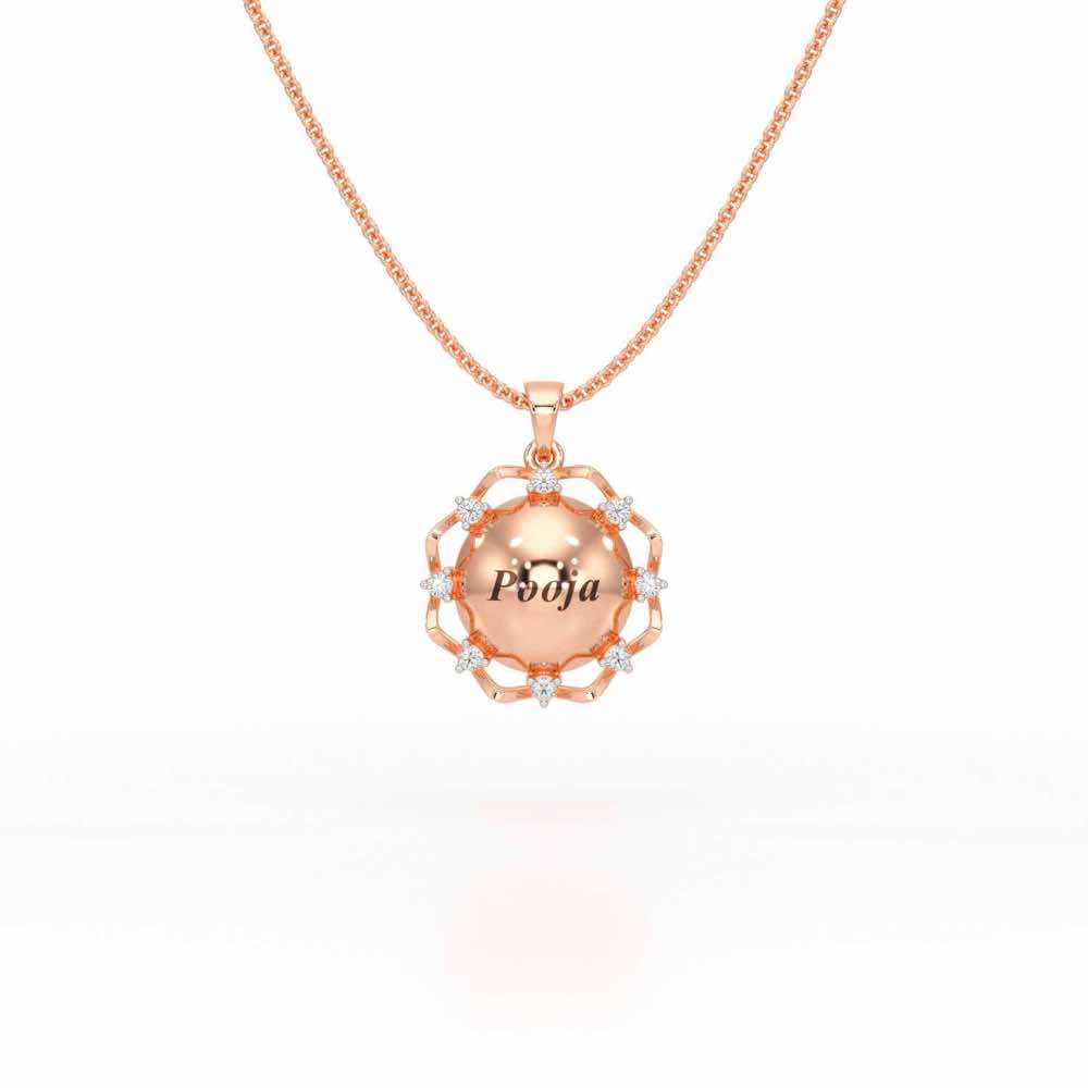 You Here Silver Pendant - Rose Gold - Image 1