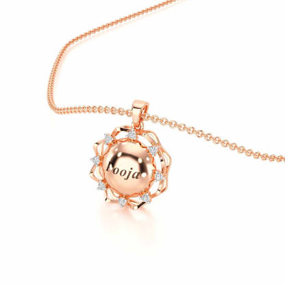 You Here Silver Pendant - Rose Gold - Image 2