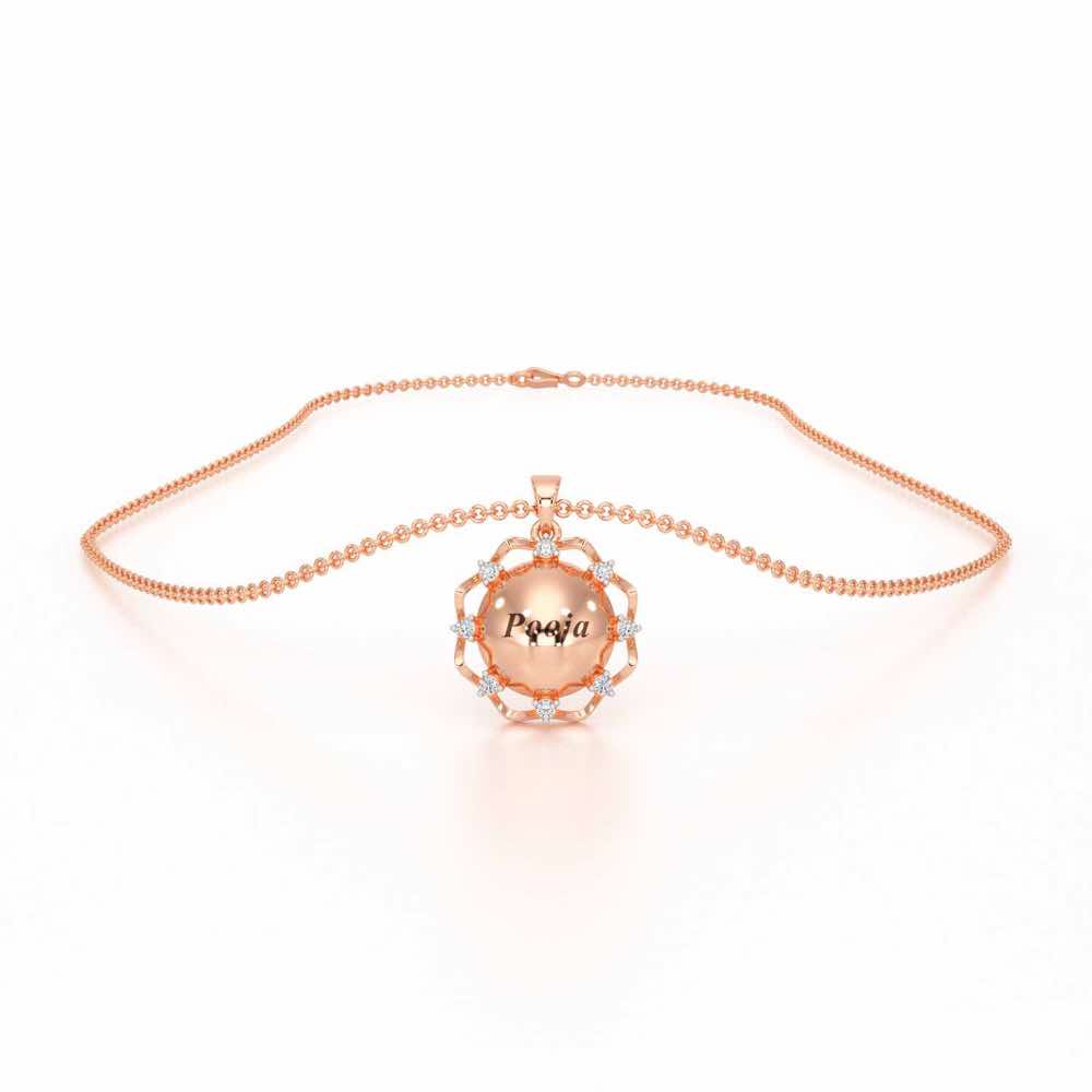 You Here Silver Pendant - Rose Gold - Image 3