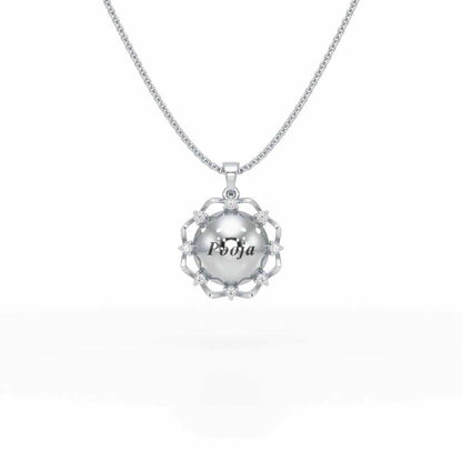 You Here Silver Pendant - White Gold - Image 1