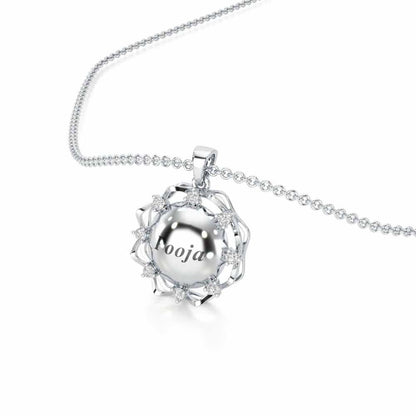 You Here Silver Pendant - White Gold - Image 2