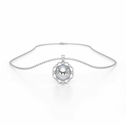 You Here Silver Pendant - White Gold - Image 3