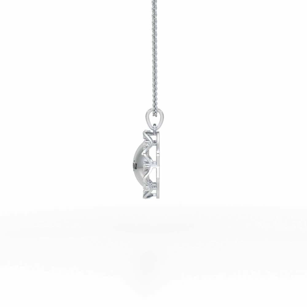 You Here Silver Pendant - White Gold - Image 4