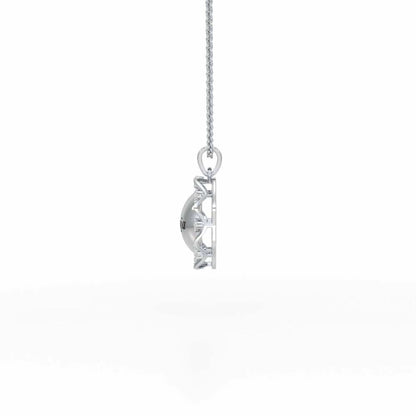 You Here Silver Pendant - White Gold - Image 4