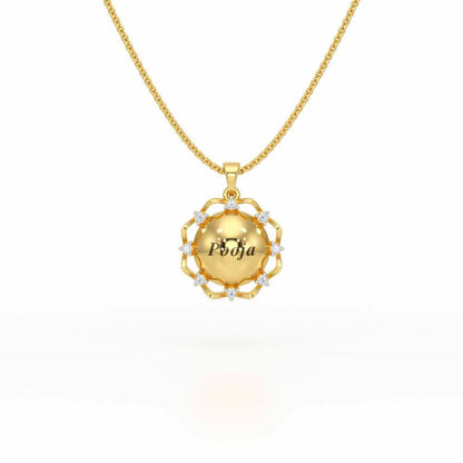 You Here Silver Pendant - Yellow Gold - Image 1