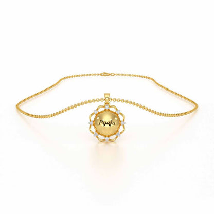 You Here Silver Pendant - Yellow Gold - Image 3