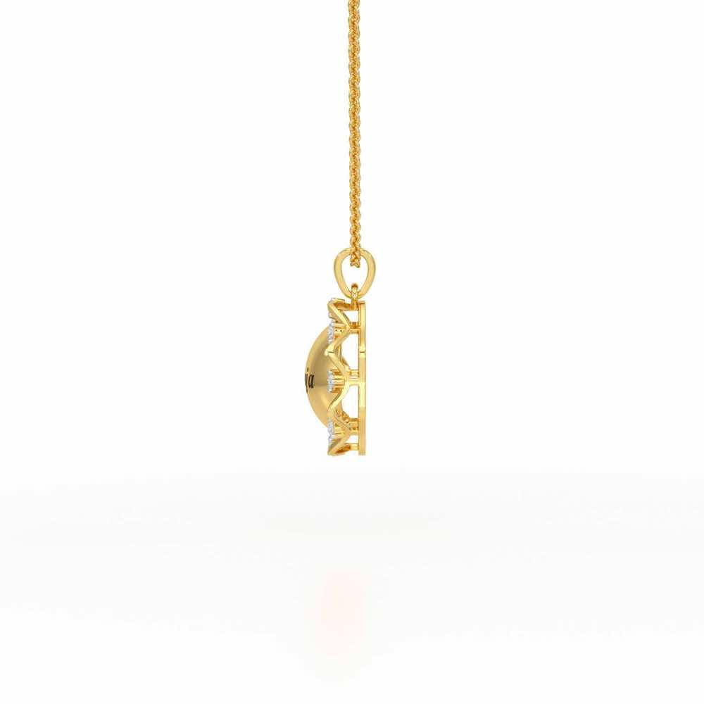 You Here Silver Pendant - Yellow Gold - Image 4