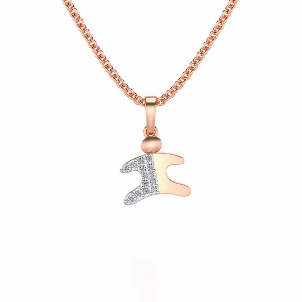 Young One Silver Pendant - Rose Gold - Image 1