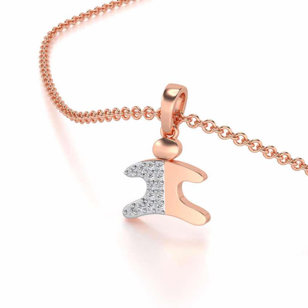 Young One Silver Pendant - Rose Gold - Image 2