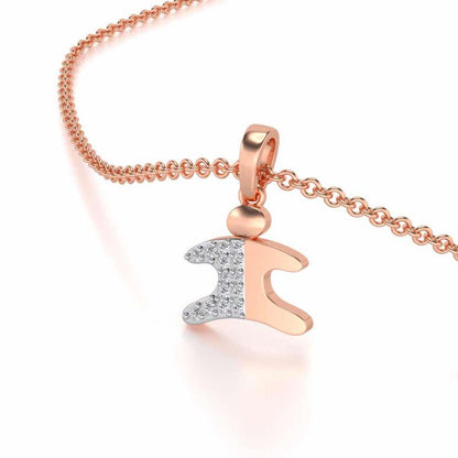 Young One Silver Pendant - Rose Gold - Image 2