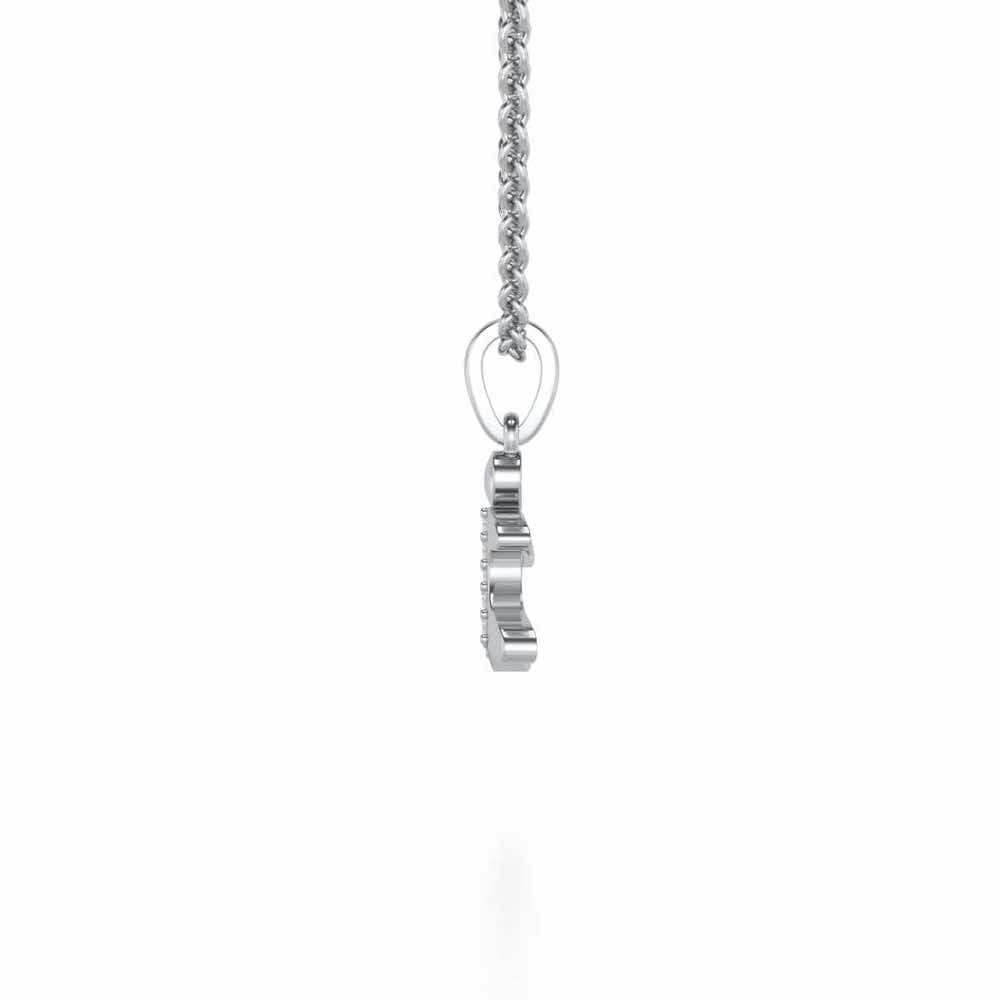 Young One Silver Pendant - White Gold - Image 3