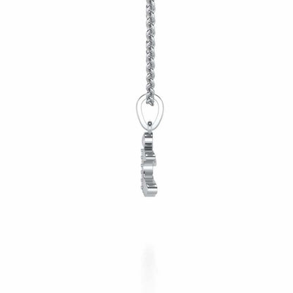 Young One Silver Pendant - White Gold - Image 3