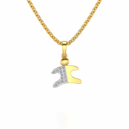 Young One Silver Pendant - Yellow Gold - Image 1