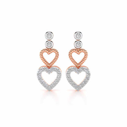 Your n Me Silver Earring - Rose Gold - Image 1