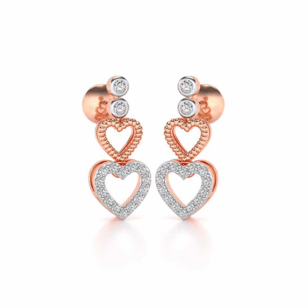Your n Me Silver Earring - Rose Gold - Image 2