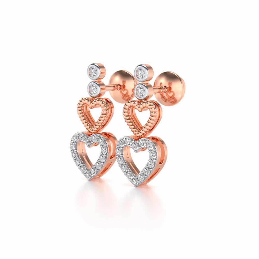 Your n Me Silver Earring - Rose Gold - Image 3