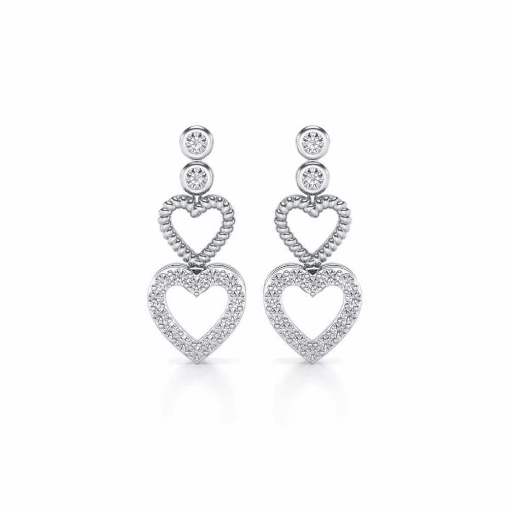 Your n Me Silver Earring - White Gold - Image 1