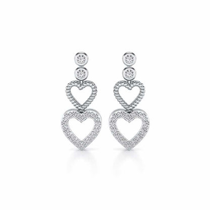 Your n Me Silver Earring - White Gold - Image 1