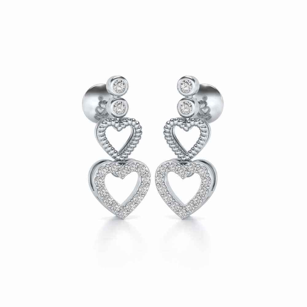 Your n Me Silver Earring - White Gold - Image 2