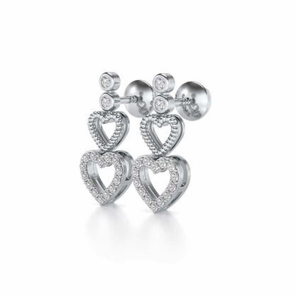 Your n Me Silver Earring - White Gold - Image 3