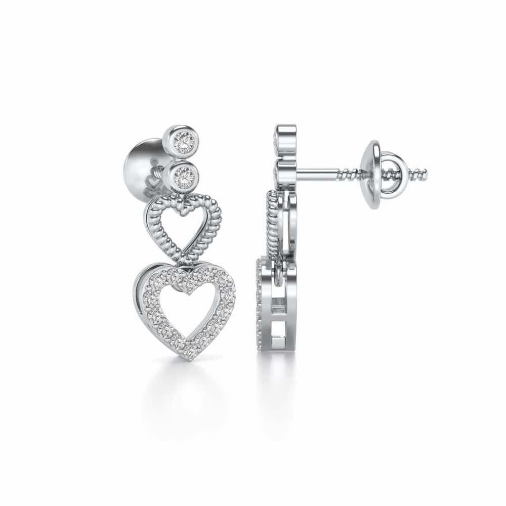 Your n Me Silver Earring - White Gold - Image 4