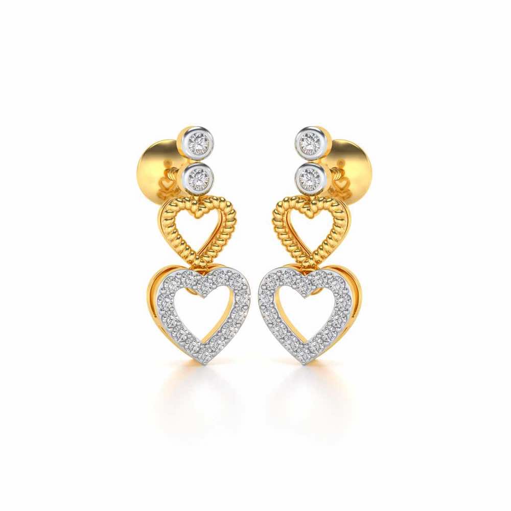 Your n Me Silver Earring - Yellow Gold - Image 2