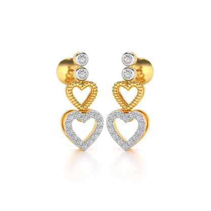 Your n Me Silver Earring - Yellow Gold - Image 2