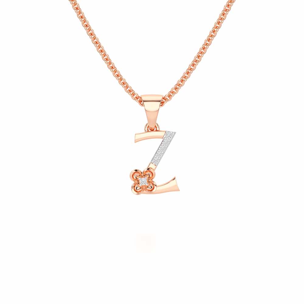 Z-Glint Silver Pendant - Rose Gold - Image 1
