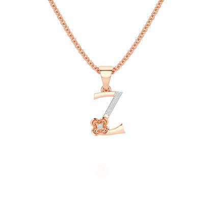 Z-Glint Silver Pendant - Rose Gold - Image 1