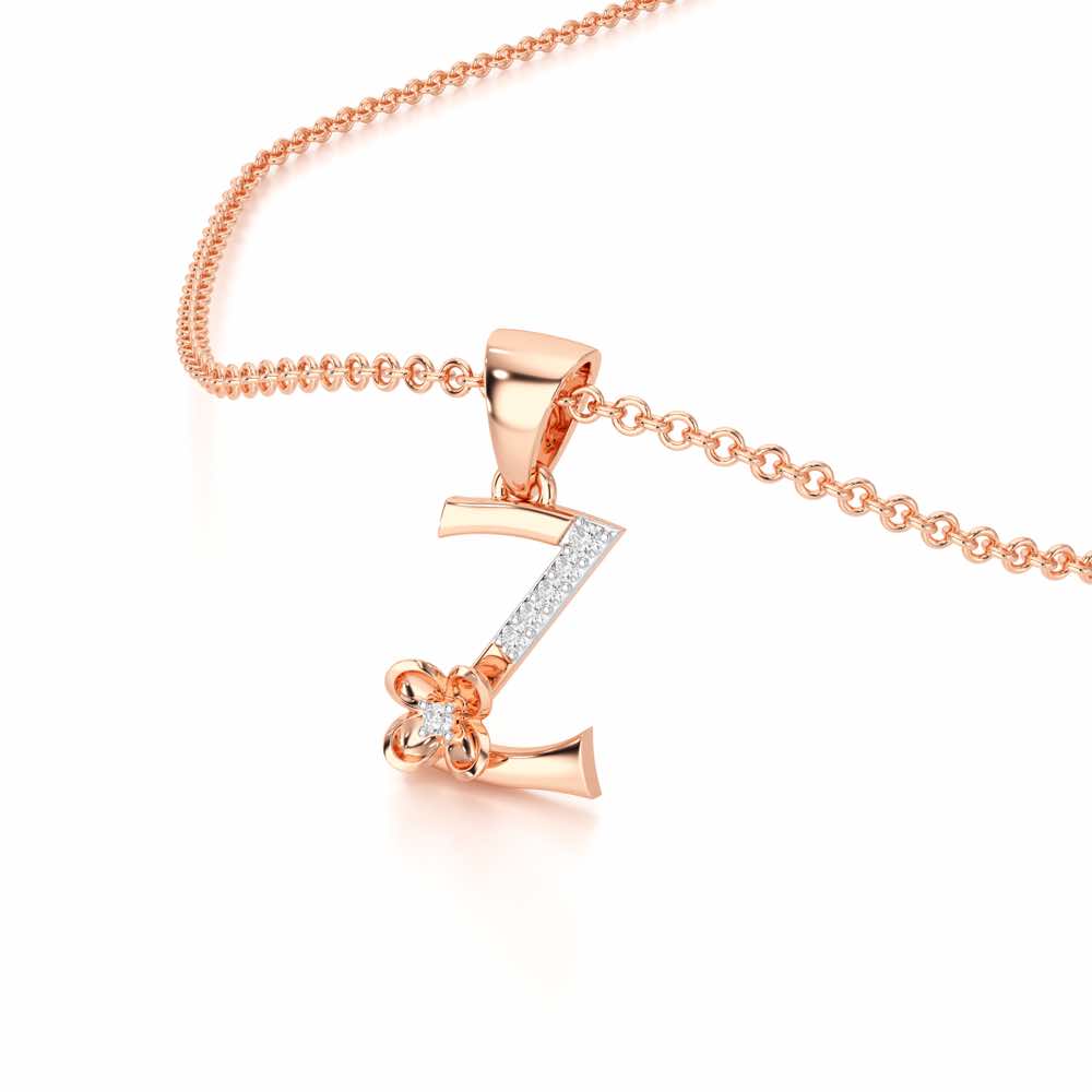Z-Glint Silver Pendant - Rose Gold - Image 2