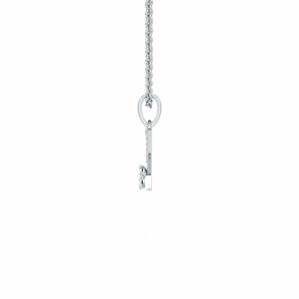 Z-Glint Silver Pendant - White Gold - Image 3