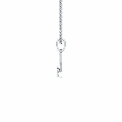 Z-Glint Silver Pendant - White Gold - Image 3