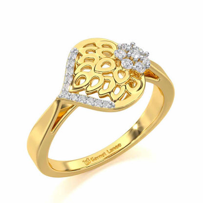 Zareena Glow Silver Ring - Yellow Gold - Image 1