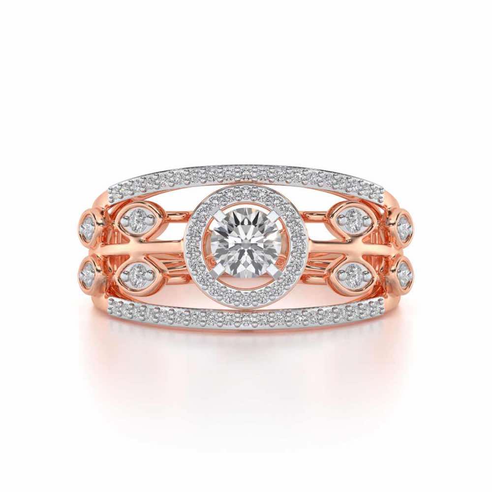 Zarina Solitaire Ring - Rose Gold - Image 4