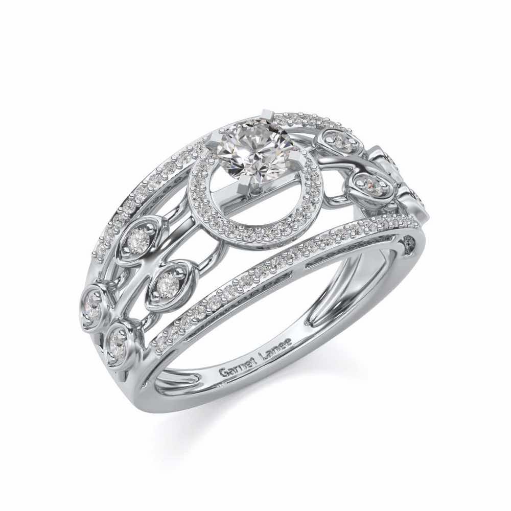 Zarina Solitaire Ring - White Gold - Image 1