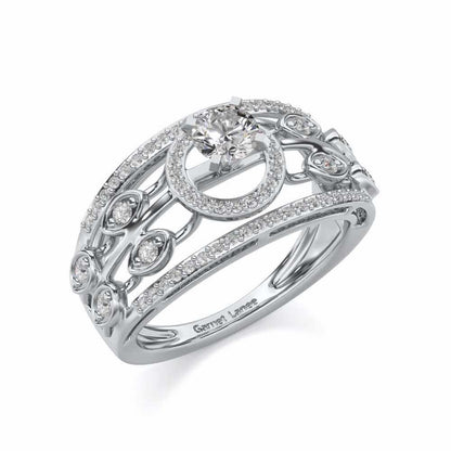 Zarina Solitaire Ring - White Gold - Image 1
