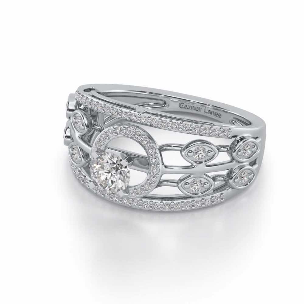 Zarina Solitaire Ring - White Gold - Image 2