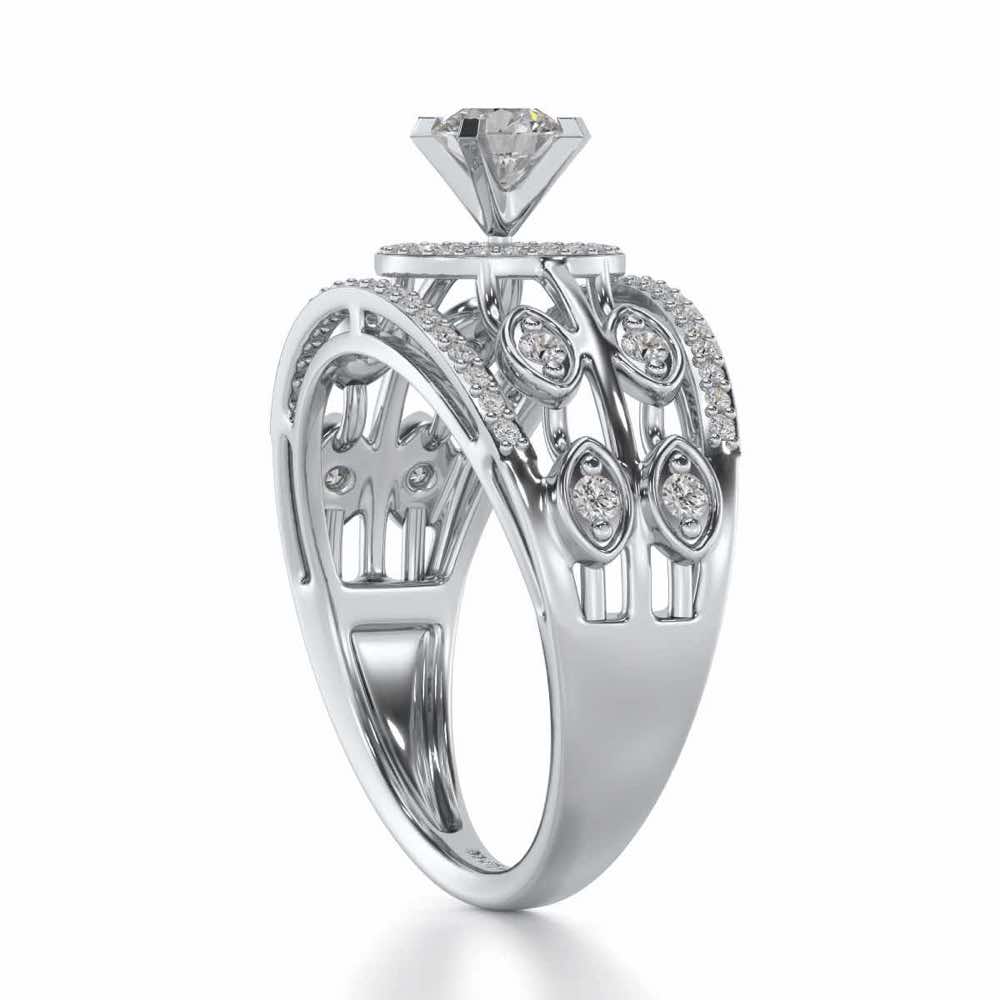 Zarina Solitaire Ring - White Gold - Image 3